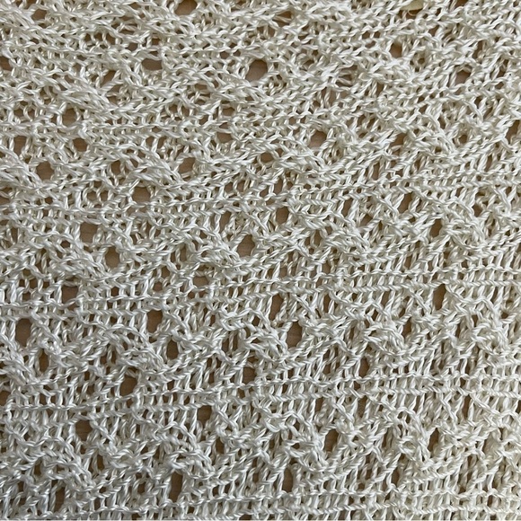 3/$20 ❤️ MYLESPORT Vintage Cream Crocheted Top US S - Picture 5 of 6